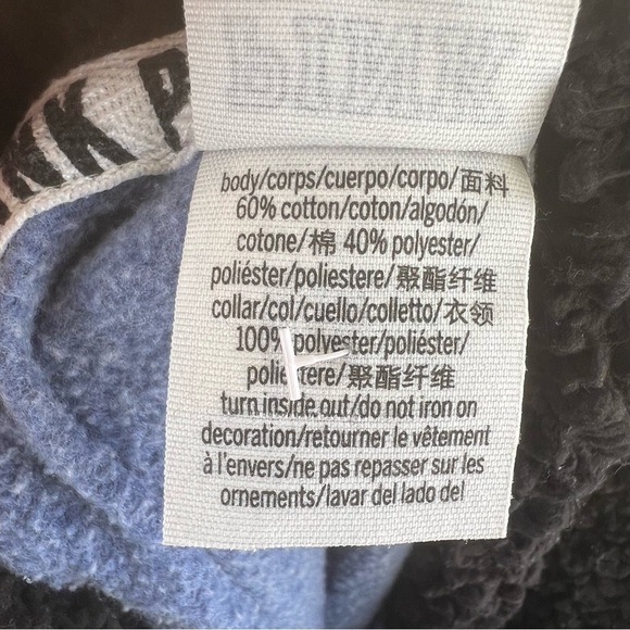 VS Pink Sherpa Lined Campus Cowl Neck Size Medium - Picture 8 of 11